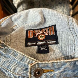 Duluth Trading Light Blue Jeans 37”x30”, small stain on left leg, photo #5